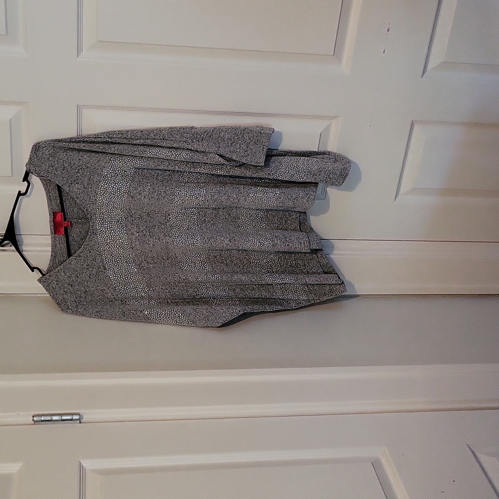 Jennifer Lopez Gray Crew Neck Sweater